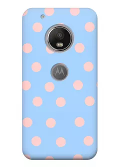 Чехол для Motorola Moto G5 Plus - Розовый горошек