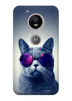 Чехол для Motorola Moto G5 - Кот в очках