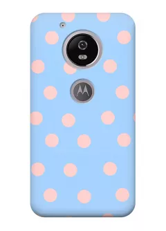 Чехол для Motorola Moto G5 - Розовый горошек