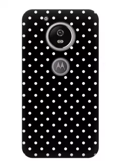 Чехол для Motorola Moto G5 - Черно-белый горошек