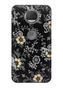 Чехол для Motorola Moto G5s Plus (XT1805) - Черные цветы