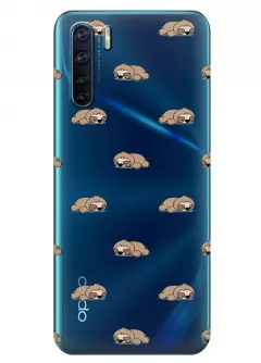 Чехол для OPPO A91 - Спящие ленивцы