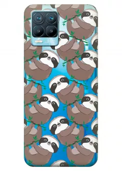 Чехол для Realme 8 Pro - Ленивцы 