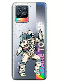 Чехол для Realme 8 - Веселый космонавт