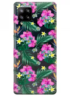 Чехол для Galaxy A42 - Тропические цветы