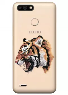 Чехол для Tecno Pop 2 Power (B1P) - Тигр