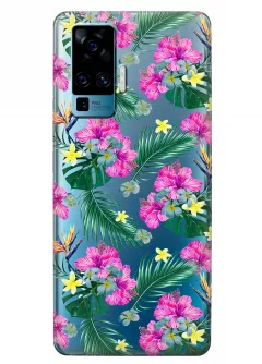 Чехол для Vivo X50 Pro - Тропические цветы