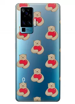 Чехол для Vivo X50 Pro - Влюбленные медведи