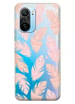 Чехол для Xiaomi Mi 11i - Розовые перья