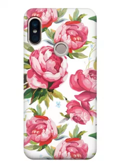 Чехол для Xiaomi Mi6x - Розовые пионы