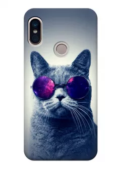 Чехол для Xiaomi Mi6x - Кот в очках