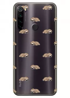 Чехол для Redmi Note 8 2021 - Спящие ленивцы