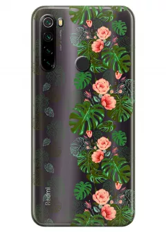 Чехол для Redmi Note 8 2021 - Тропические листья