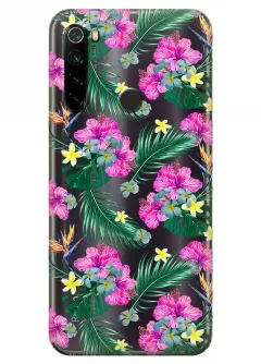 Чехол для Redmi Note 8 2021 - Тропические цветы