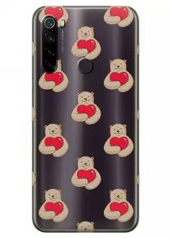 Чехол для Redmi Note 8 2021 - Влюбленные медведи