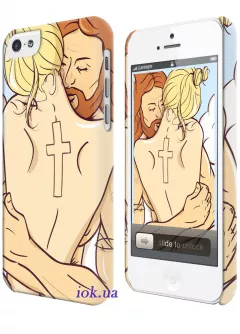 Крутой чехол для iPhone 5C - Jesus by Tikhomirov