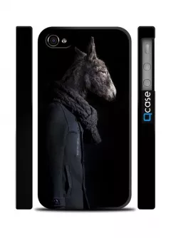 Чехол для iPhone 4, 4s с конем в пальто - Конь в пальто | Qcase