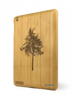 Деревяная накладка на iPad 2 / 3 / 4 с рисунком дерева