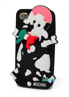 Чехол Moschino Cow для iPhone 4/4S, силиконовый