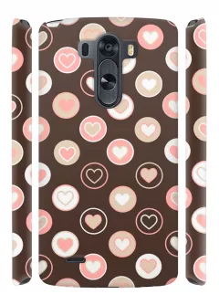 Чехол для LG G3 - Шоколадные сердечки