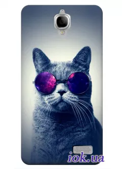 Купить чехол для Alcatel 6030D с котом в очках
