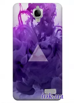 Фиолетовый чехол для Alcatel 6030D с треугольником