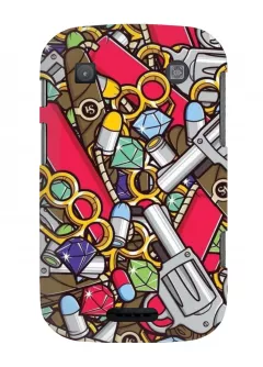 Чехол-накладка для Blackberry 9900 - Guns