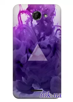 Фиолетовый чехол для HTC Desire 516 с треугольником