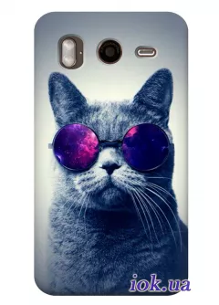 Чехол для HTC Desire HD - Кот в очках