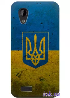 Чехол для HTC Desire VT - Флаг и герб Украины