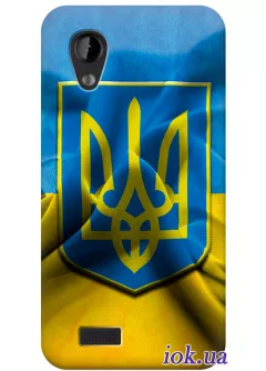 Чехол для HTC Desire VT - Герб и флаг Украины