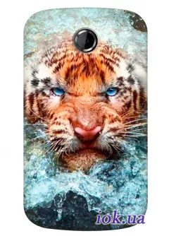 Чехол для HTC Explorer - Тигр в морской пене