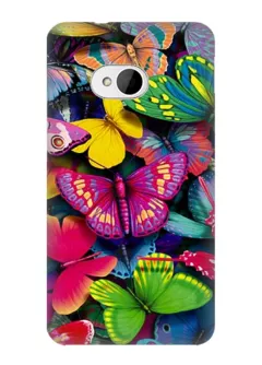 Чехол на HTC One - Бабочки