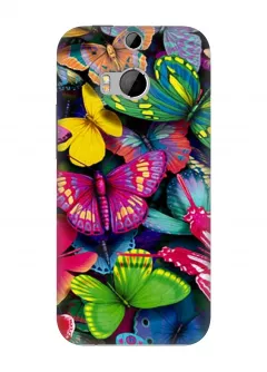 Чехол на HTC One M8 - Бабочки