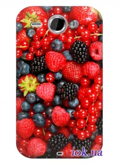 Силиконовый чехол для HTC Wildfire S с ягодами