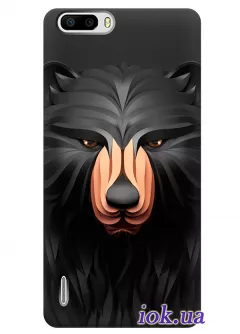 Мужской чехол для Huawei Honor 6 Plus с медведем