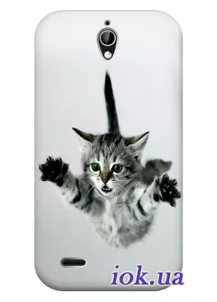 Чехол для Huawei Ascend G610 - Летающий котенок
