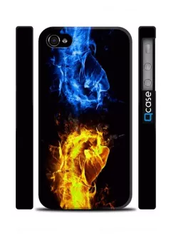 Купить чехол для iPhone 4, 4s с двумя пламенями - Ukraine flame | Qcase