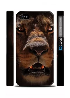 Купить чехол для iPhone 4, 4s со злым львом- Lion | Qcase