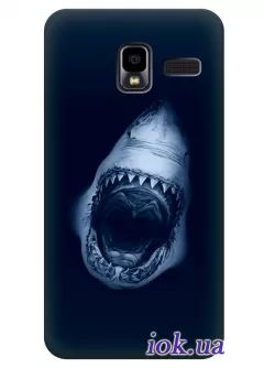 Синий чехол для Lenovo A850+ с акулой