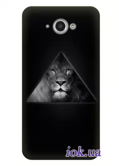 Черный силиконовый чехол для Lenovo S930 с львом