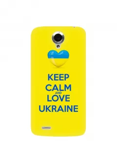 Чехол для Lenovo S820 - Keep Calm and Love Ukraine