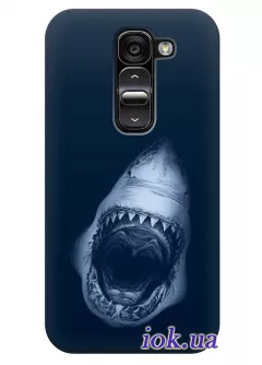 Темный чехол для LG G2 Mini с акулой