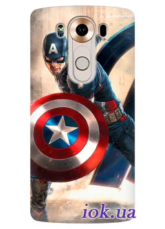 Чехол для LG V10 - Капитан Америка