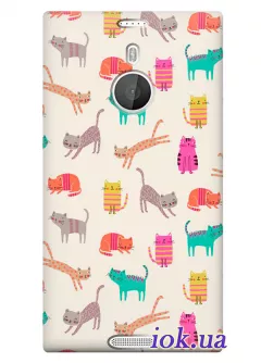 Цветной чехол для Nokia Lumia 1520 с котятами
