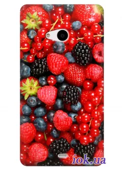 Красивый кейс для Nokia Lumia 535 с ягодами