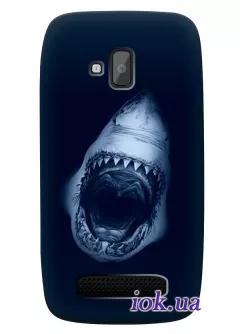Легкий чехол для Nokia Lumia 610 с акулой