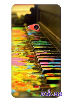 Чехол с пианино для Nokia Lumia 625