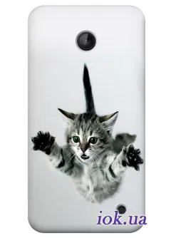 Легкий чехол для Nokia Lumia 630 с котом