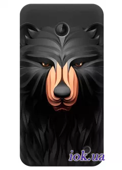Мужской чехол с черным медведем для Nokia Lumia 635